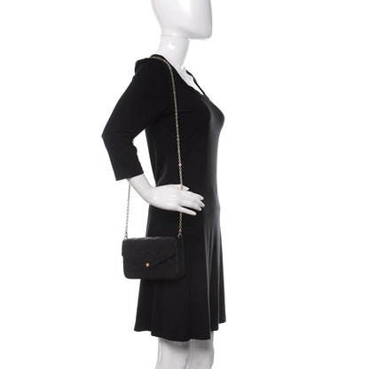Louis Vuitton Empreinte Pochette Felicie Chain Wallet Black 2 of 10