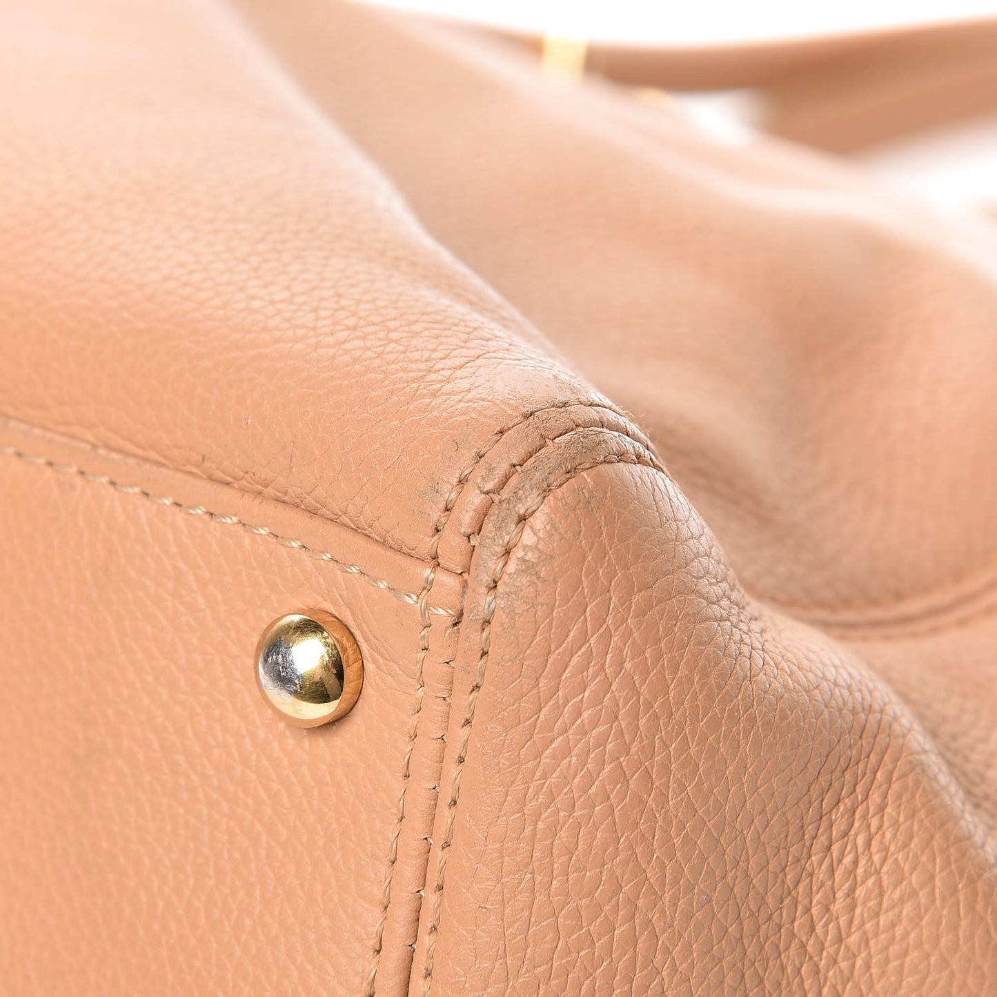 Calfskin Cerf Executive Shopper Tote Light Beige