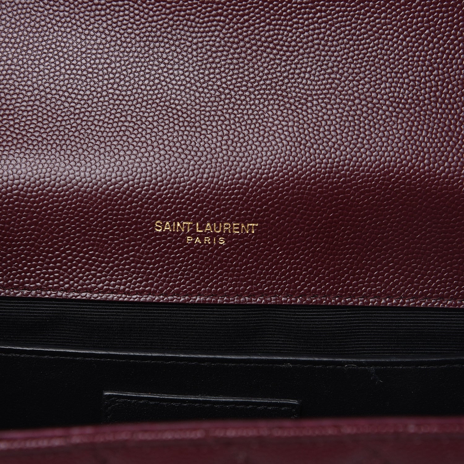 Saint Laurent Grain De Poudre Textured Mixed Matelasse Medium Triquilt Monogram Satchel Rouge Legion 6 of 12