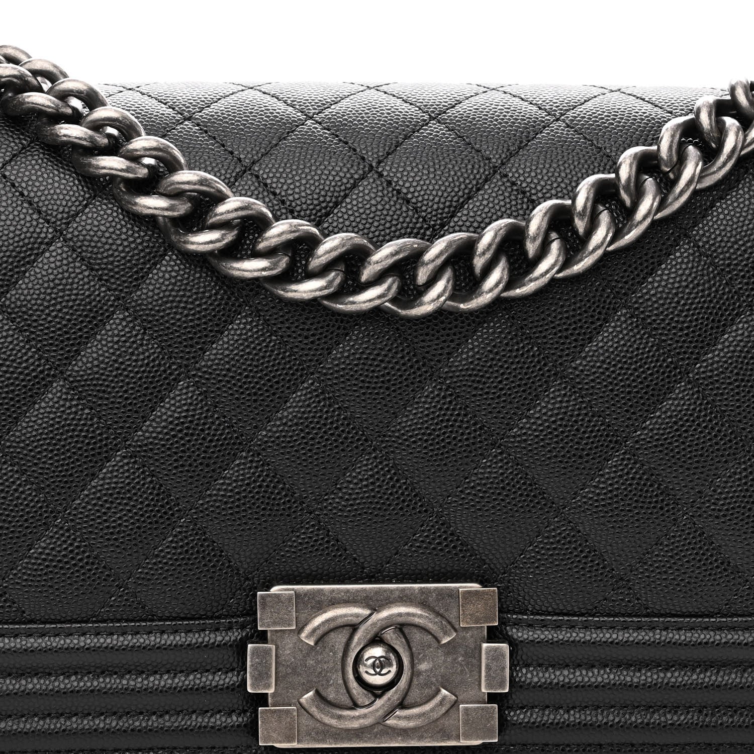 Chanel Caviar Quilted Medium Boy Flap Black 8 of 10