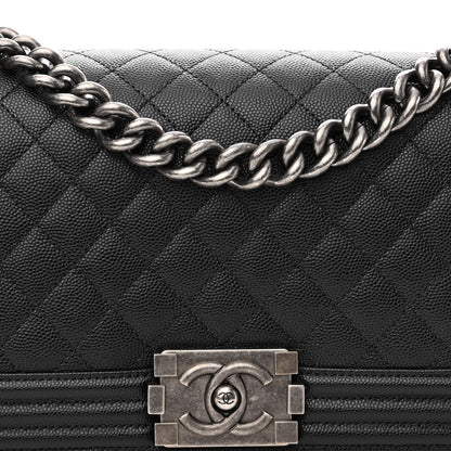 Chanel Caviar Quilted Medium Boy Flap Black 8 of 10