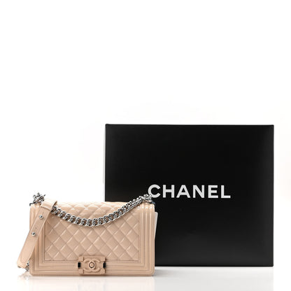 Chanel Patent CalfskinMedi um Boy Flap Plexiglass Beige 9 of 9