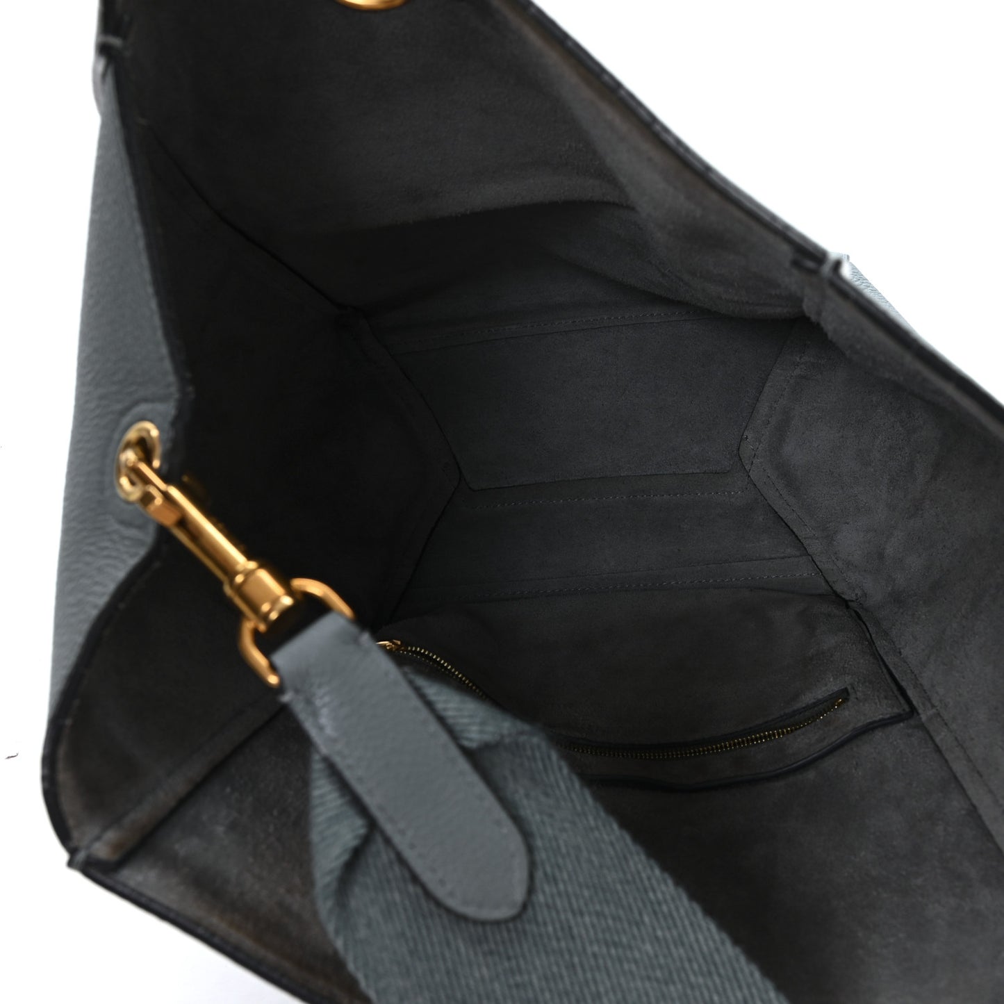 Soft Grained Calfskin Sangle Bucket Bag Storm