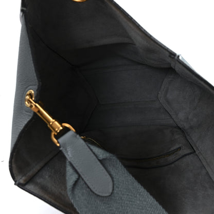 Celine Soft Grained Calfskin Sangle Bucket Bag Storm 5 of 11