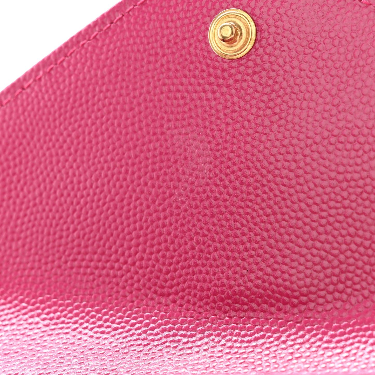 Grain De Poudre Matelasse Chevron Small Monogram Envelope Wallet Bubblegum