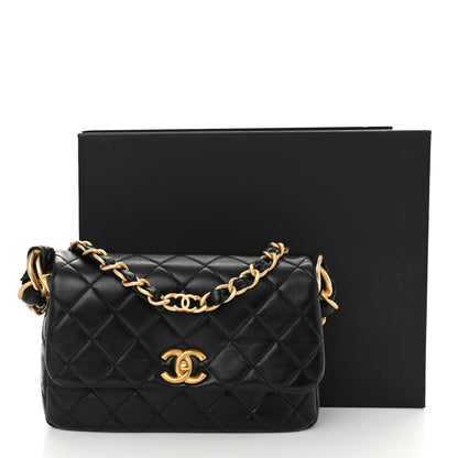 Chanel Lambskin Quilted CC Chain Shoulder Bag Black 11 of 11
