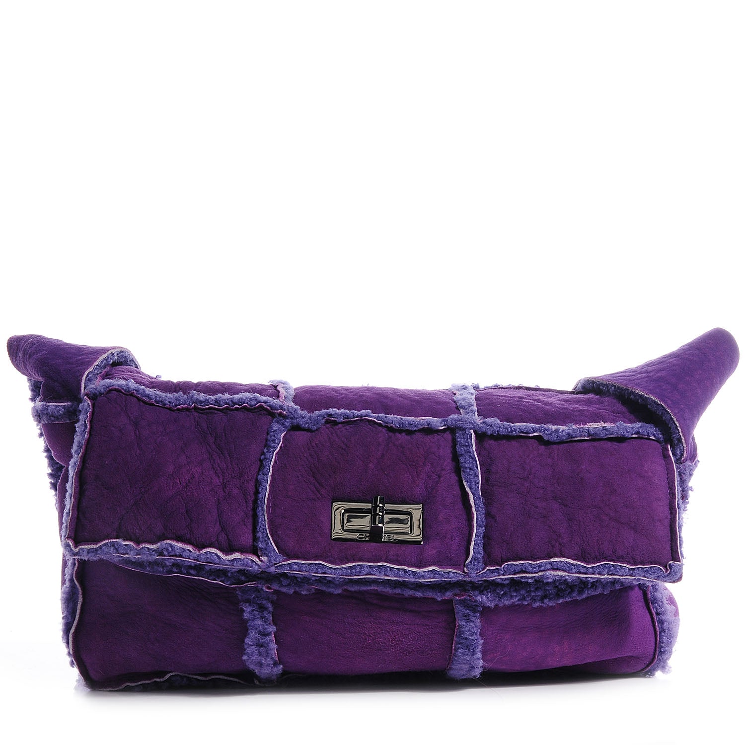 Chanel Mouton Shoulder Bag Purple 1 of 8
