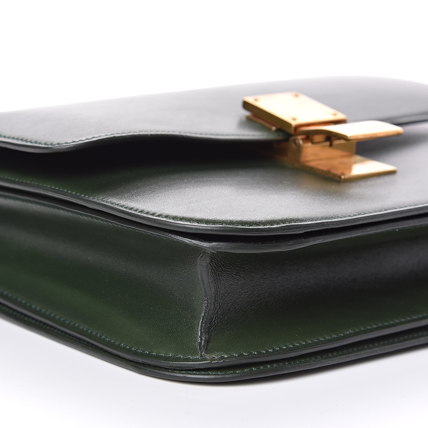 Celine Box Calfskin Medium Classic Box Flap Bag Dark Green 8 of 12