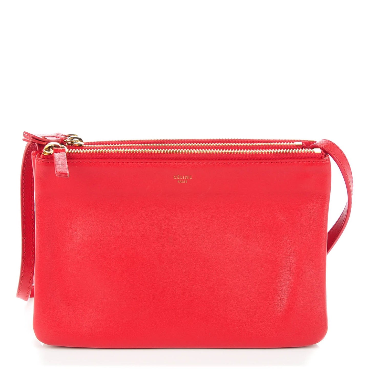 Lambskin Small Trio Crossbody Bag Red