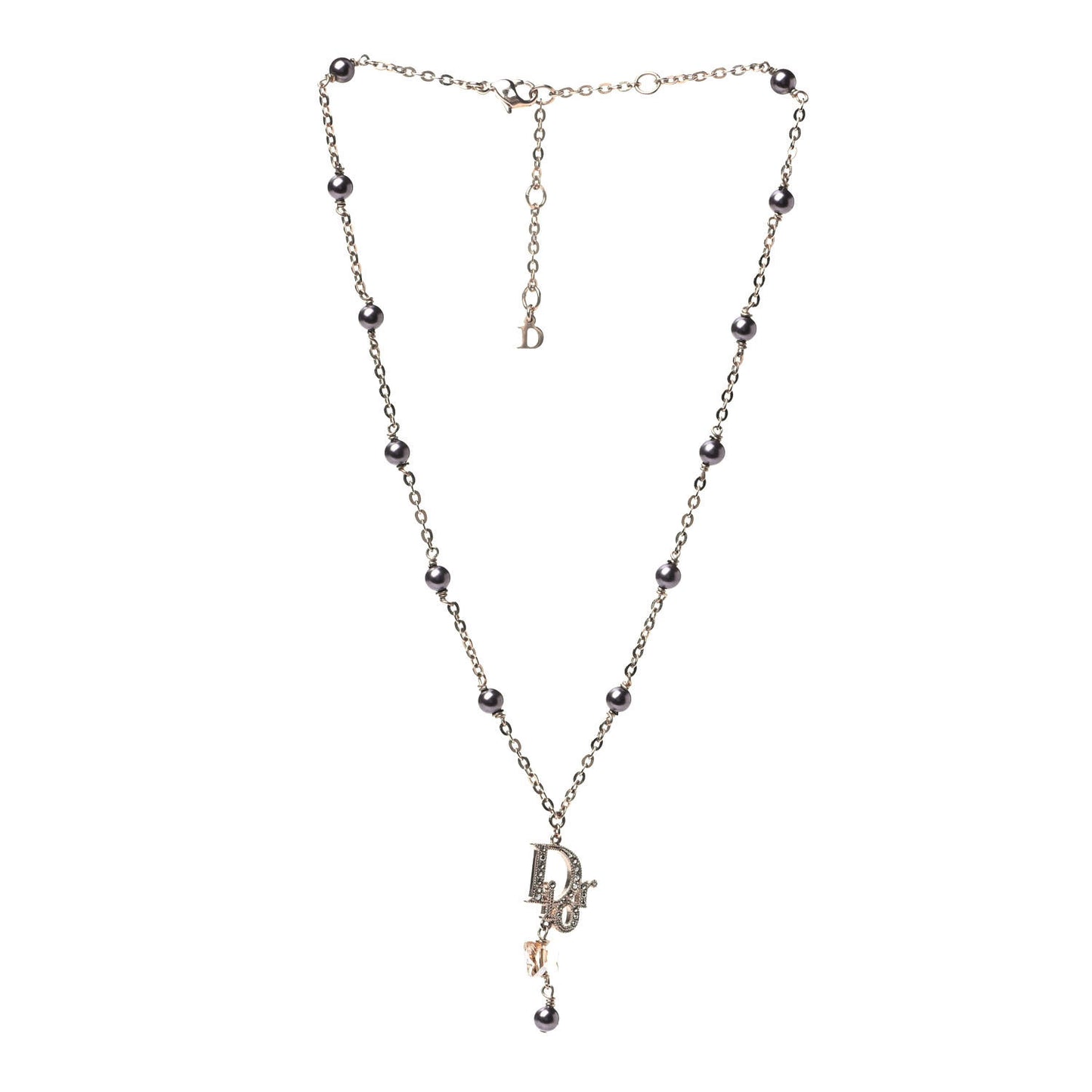 Swarovski Crystal Butterfly Drop Necklace Gold