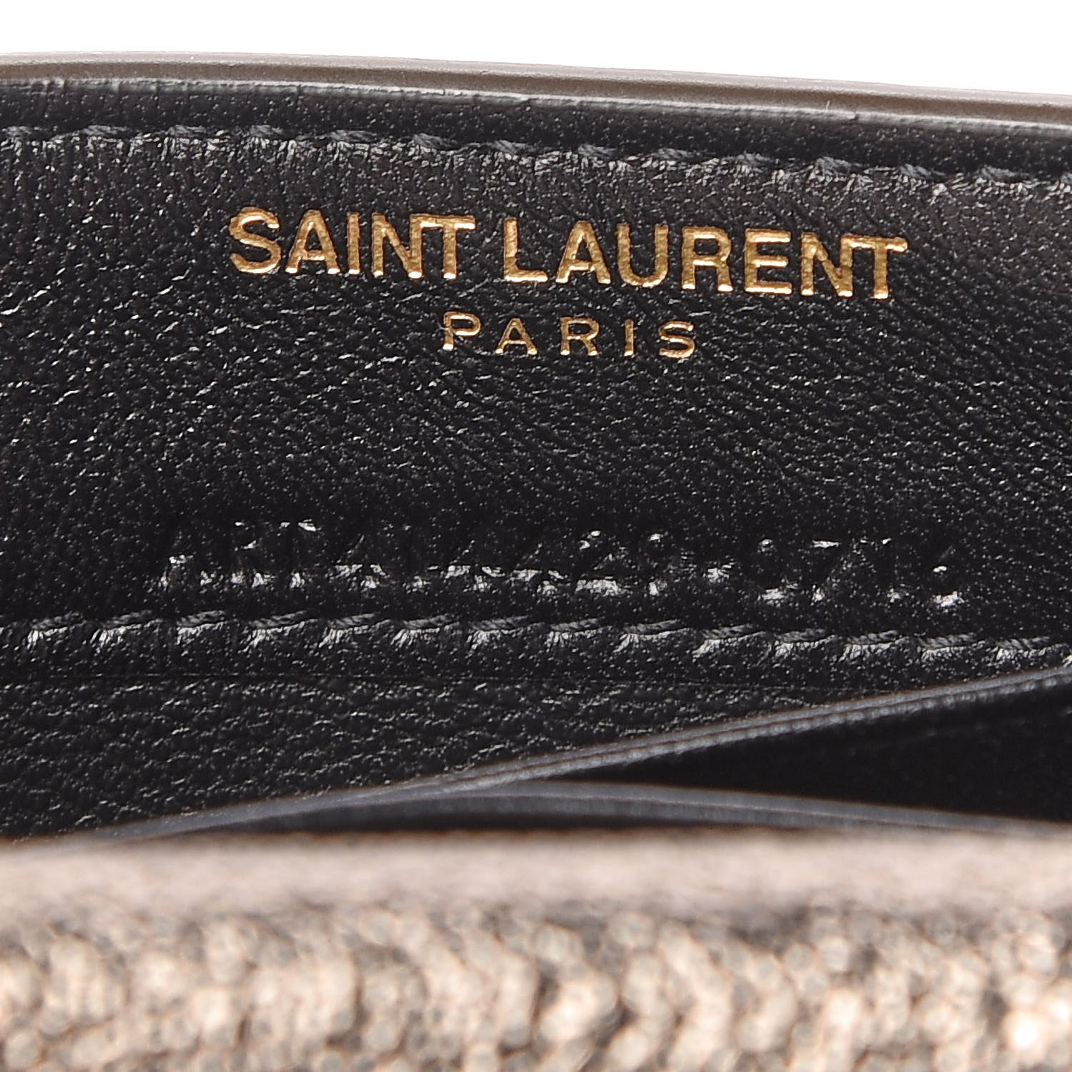 Saint Laurent Grained Metallic Calfskin Small Monogram Envelope Wallet Bronze 7 of 7