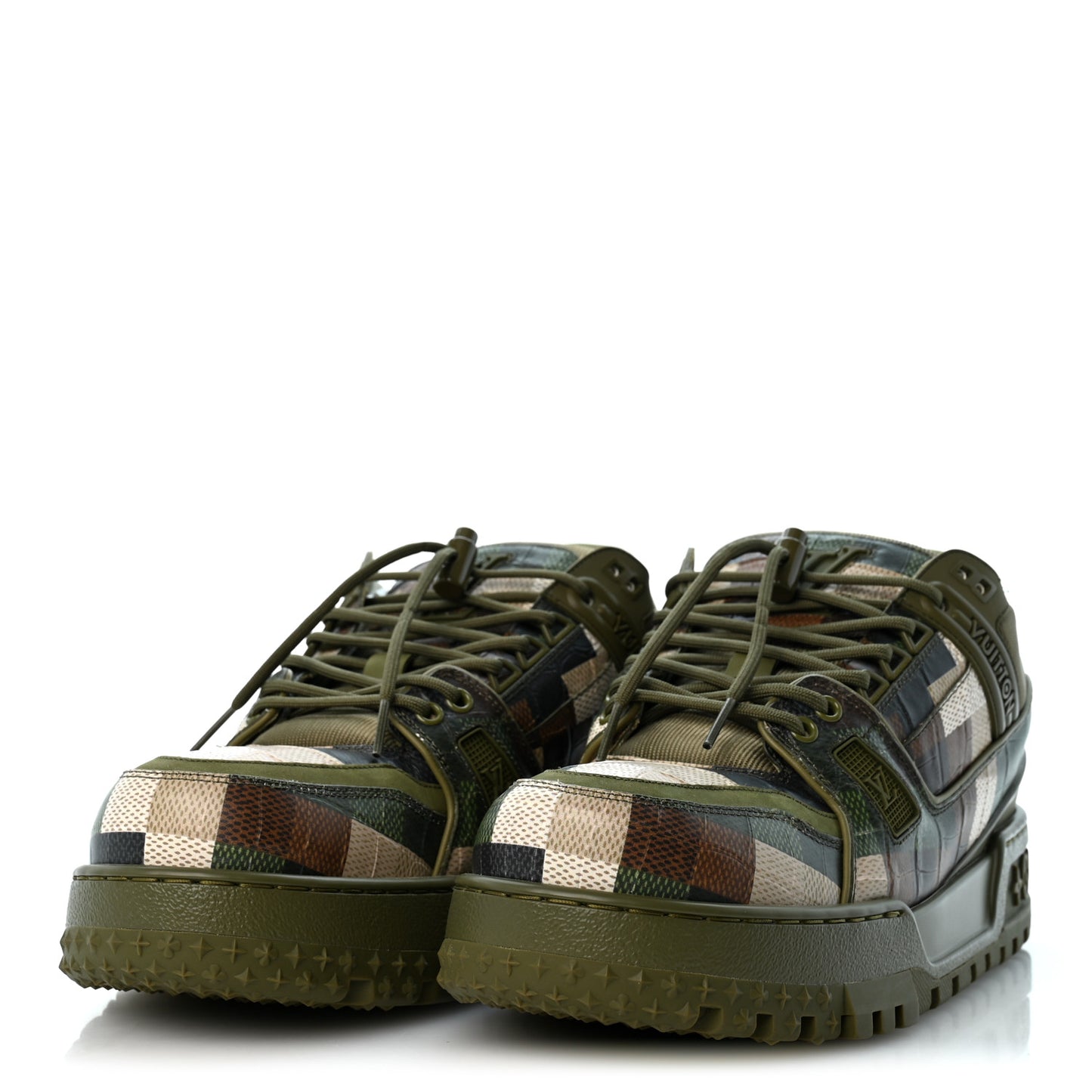Damoflage Mens LV Trainer Maxi Sneakers 8 Green