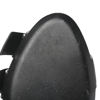Balenciaga Shiny Sheepskin Bluckle K 80mm Sandals 41 Black 9 of 10