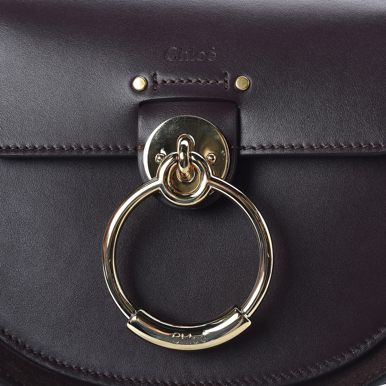 Chloe Calfskin Small Tess Bag Black Raisin 7 of 11