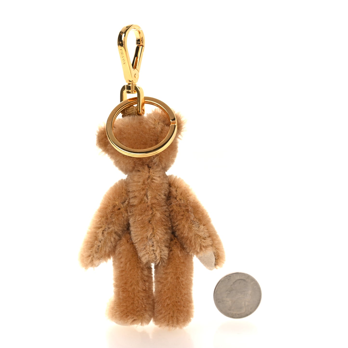 Crystal Teddy Bear Keychain Brown