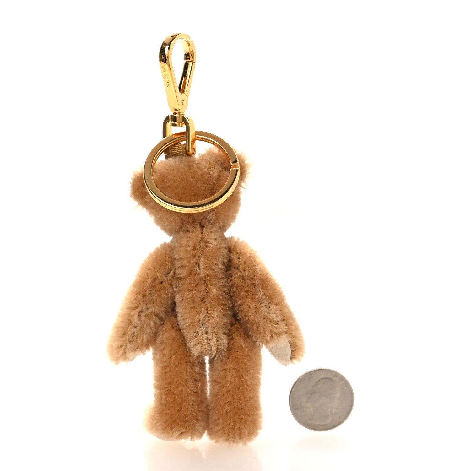 Prada Crystal Teddy Bear Keychain Brown 2 of 3