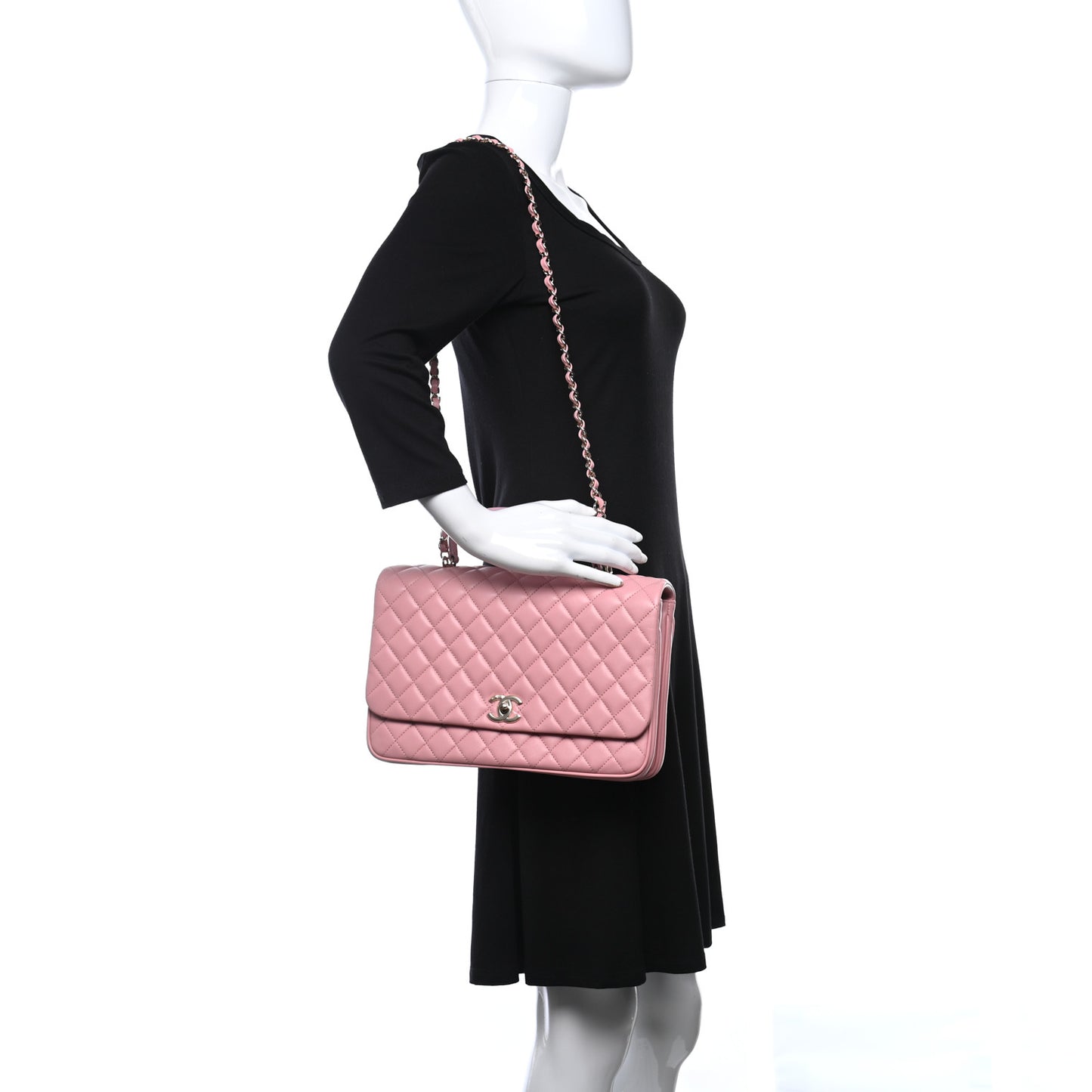 Lambskin Quilted Medium Citizen Chic Flap Pink