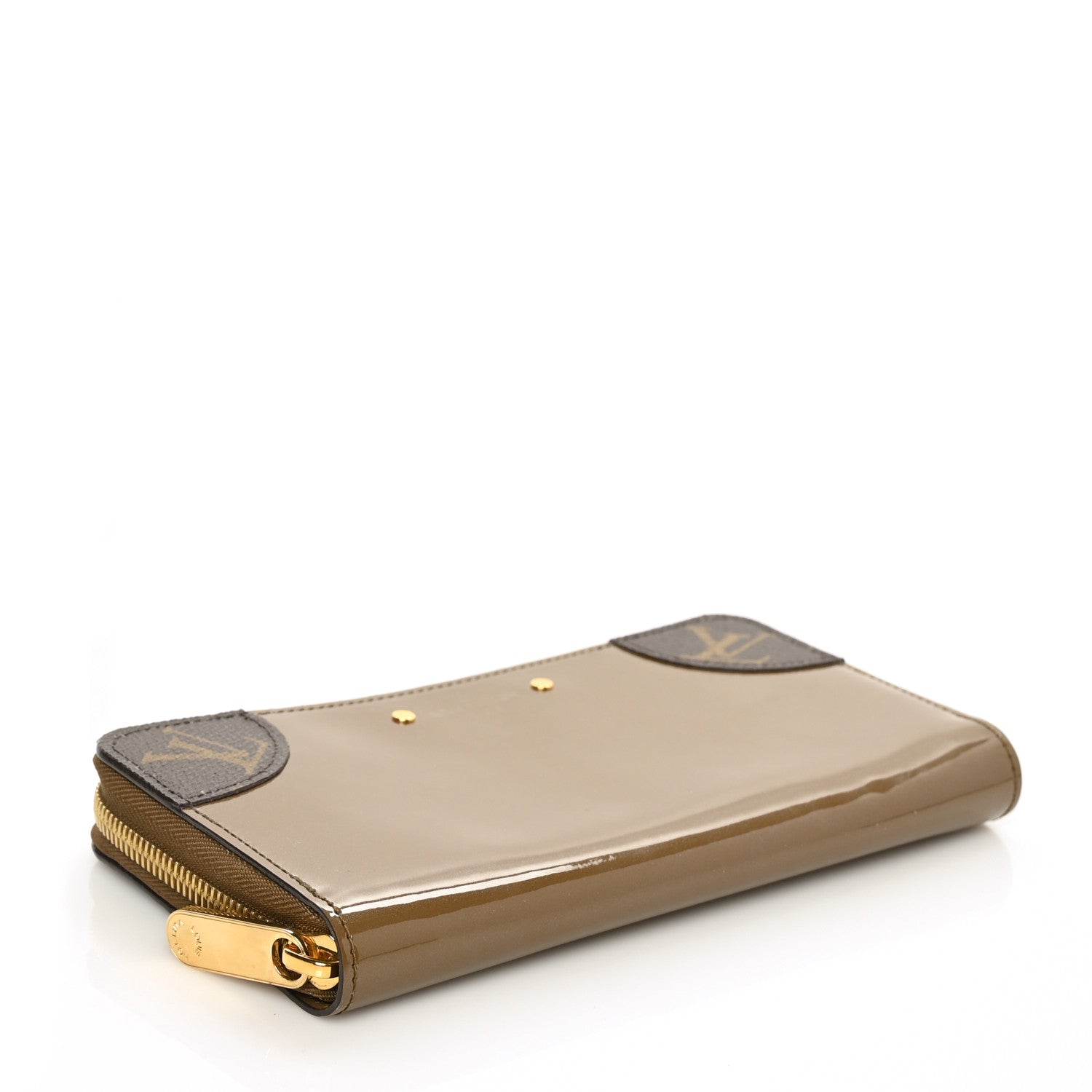 Louis Vuitton Patent Miroir Venice Zippy Wallet Vert Bronze 4 of 6