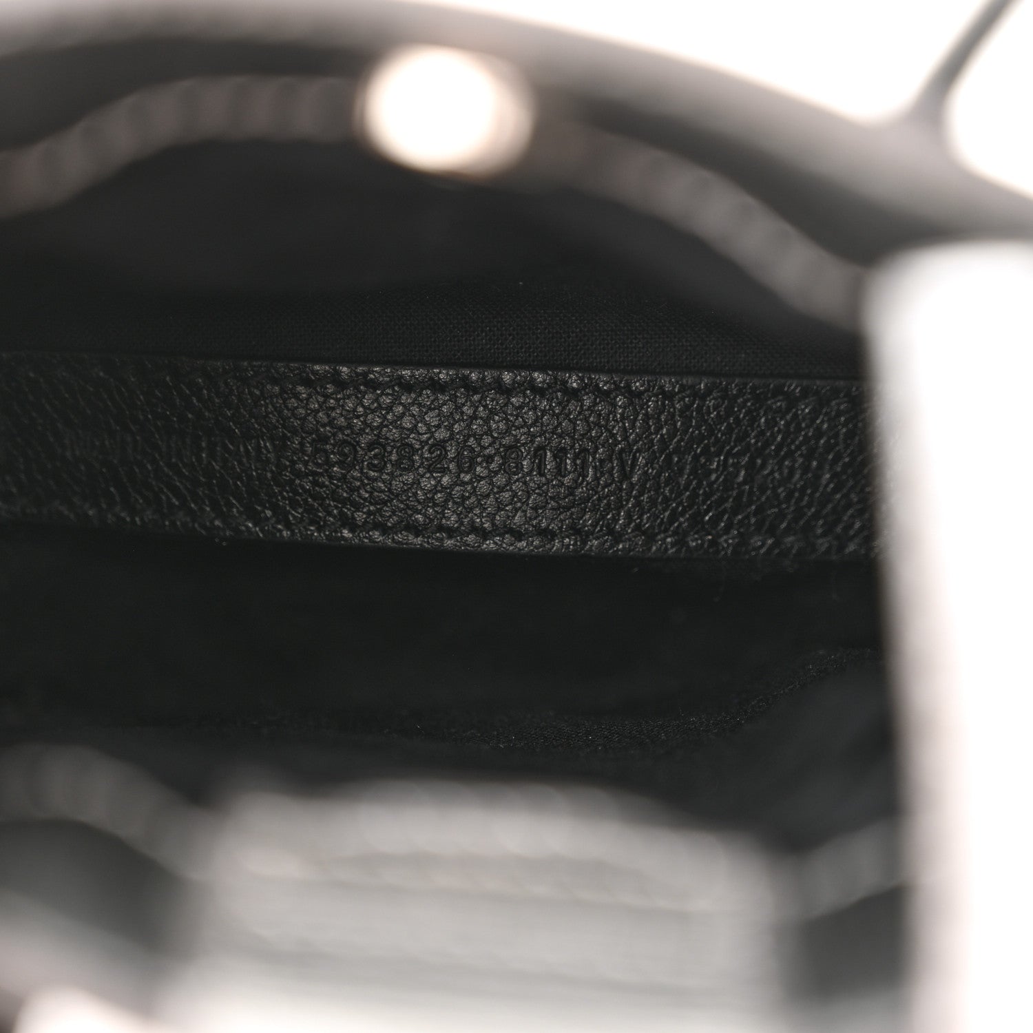 Balenciaga Metallic Textured Calfskin Logo Shopping Phone Holder Bag Silver 7 of 12