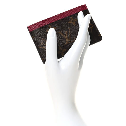 LOUIS VUITTON Monogram Card Holder Fuchsia