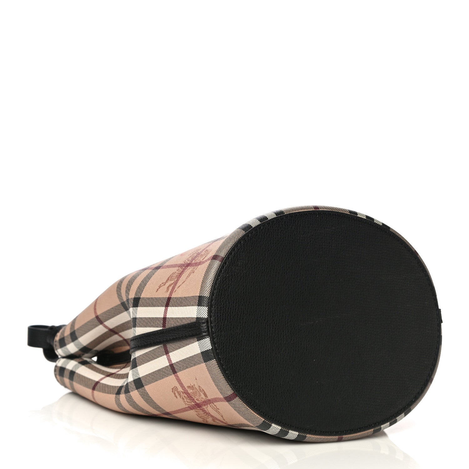 Burberry Haymarket Check Colours Small Lorne Bucket Crossbody Black 4 of 8