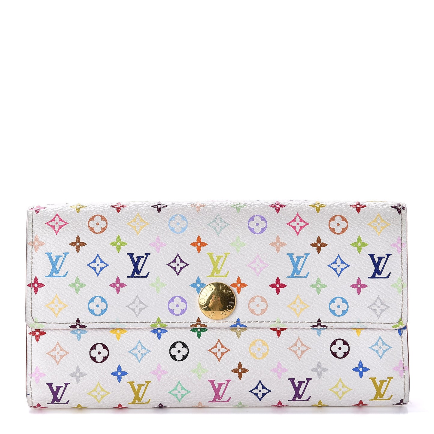 Monogram Multicolor Sarah Wallet White Litchi