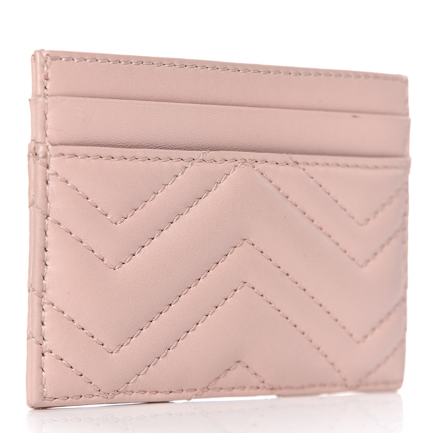 Gucci Calfskin Matelasse GG Marmont Card Holder Perfect Pink 3 of 6