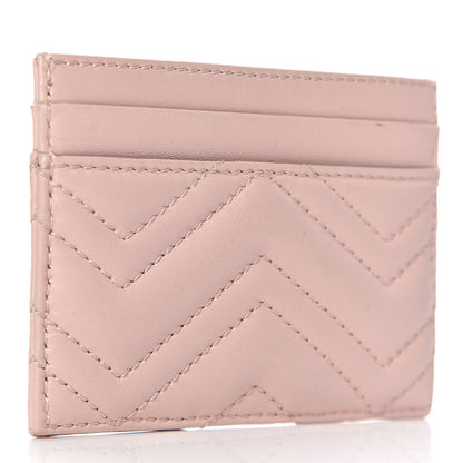 Gucci Calfskin Matelasse GG Marmont Card Holder Perfect Pink 3 of 6