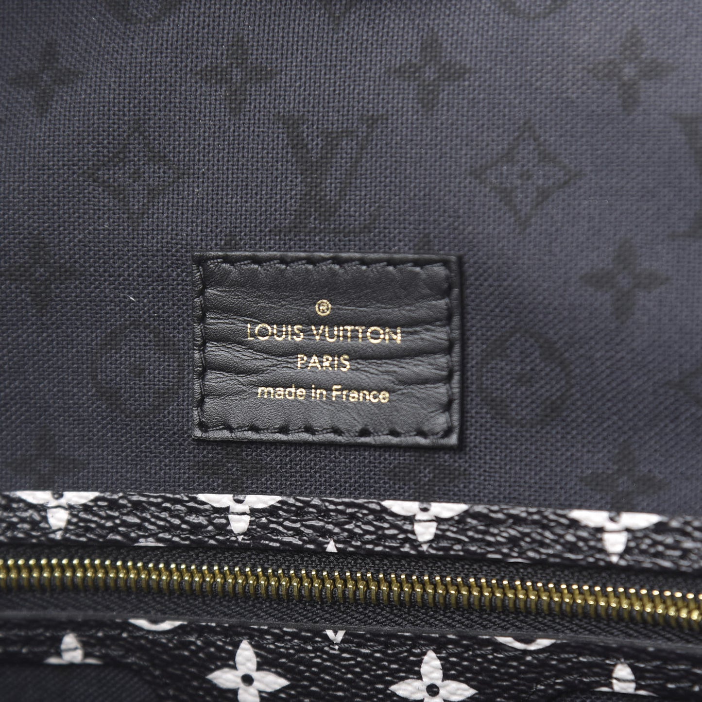 Monogram Giant Crafty Neverfull MM Creme Rouge Black