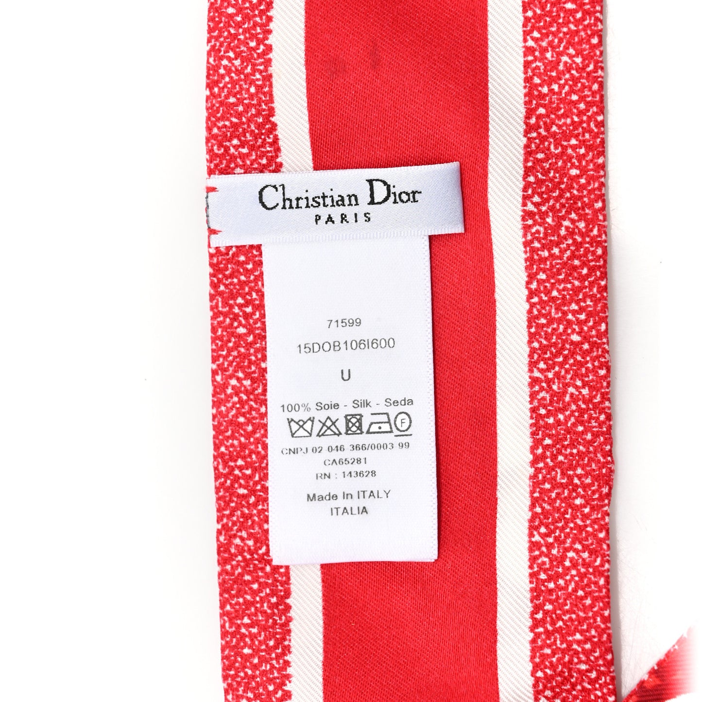 Silk Oblique Mitzah Scarf Red