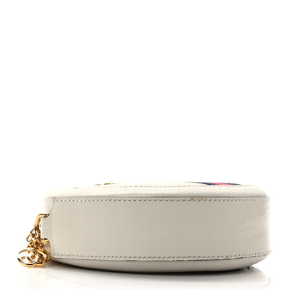 Gucci Textured Calfskin Web Mini Ophidia Round Shoulder Bag Mystic White 4 of 10