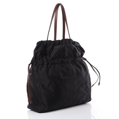 Prada Tessuto Nylon Jacquard Logo Tote Black 3 of 11