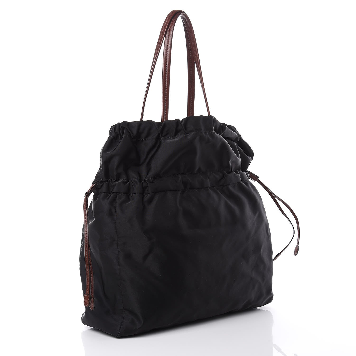 Prada Tessuto Nylon Jacquard Logo Tote Black 3 of 12