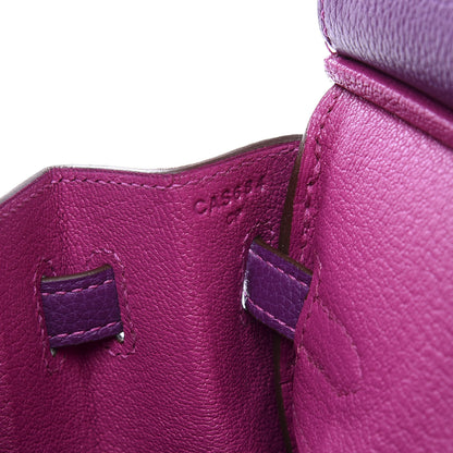 Hermes Togo Horseshoe Birkin 25 Anemone Rose Poupre 8 of 18