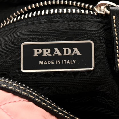 Prada Tessuto Nylon Impuntutato Quilted Shoulder Bag Rosa Black 6 of 11
