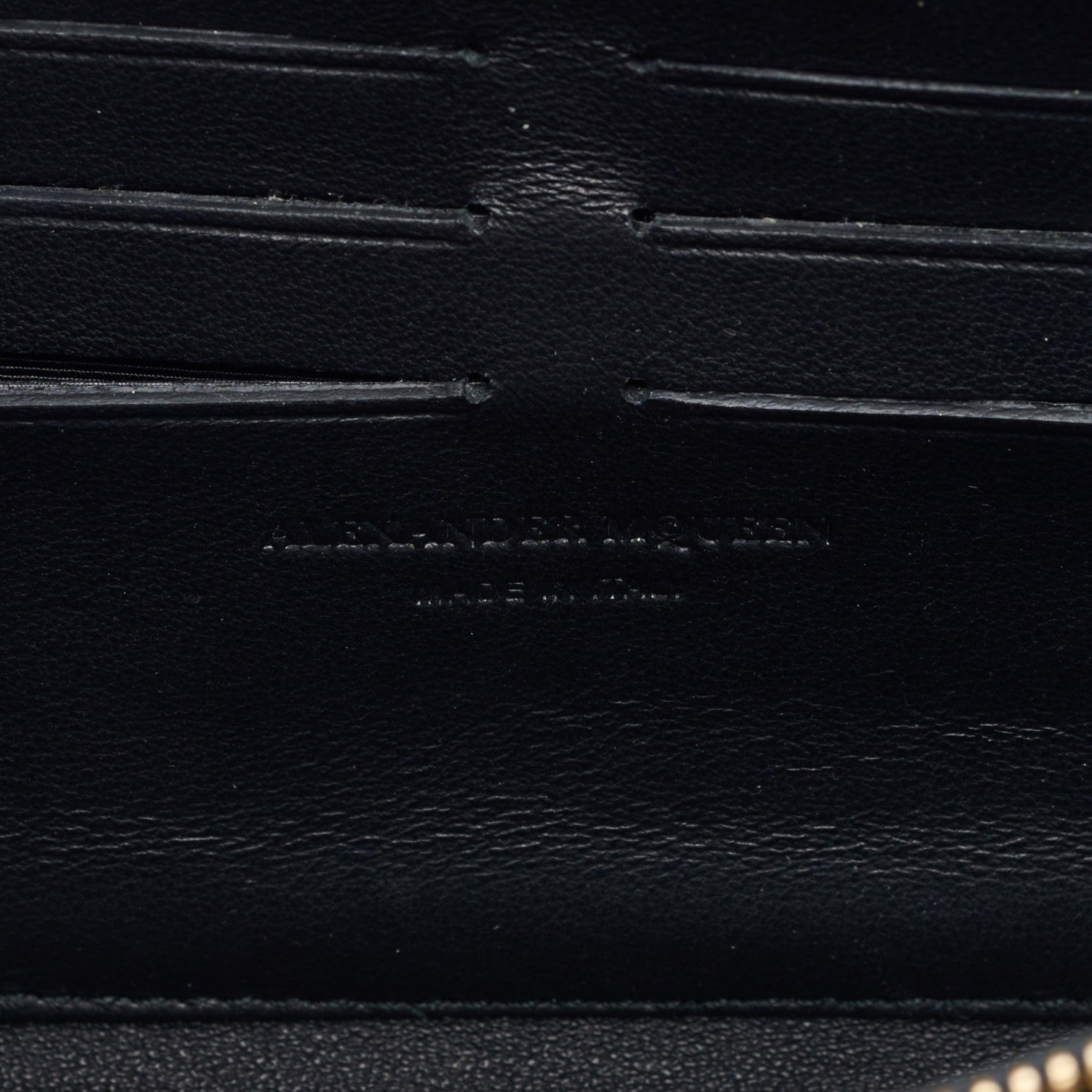 Alexander McQueen Smooth Calfskin Spider Skull Envelope Clutch Wallet Black 6 of 8