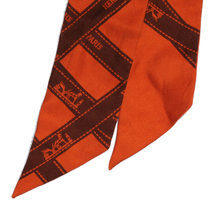 Hermes Silk Bolduc Twilly Orange 2 of 3
