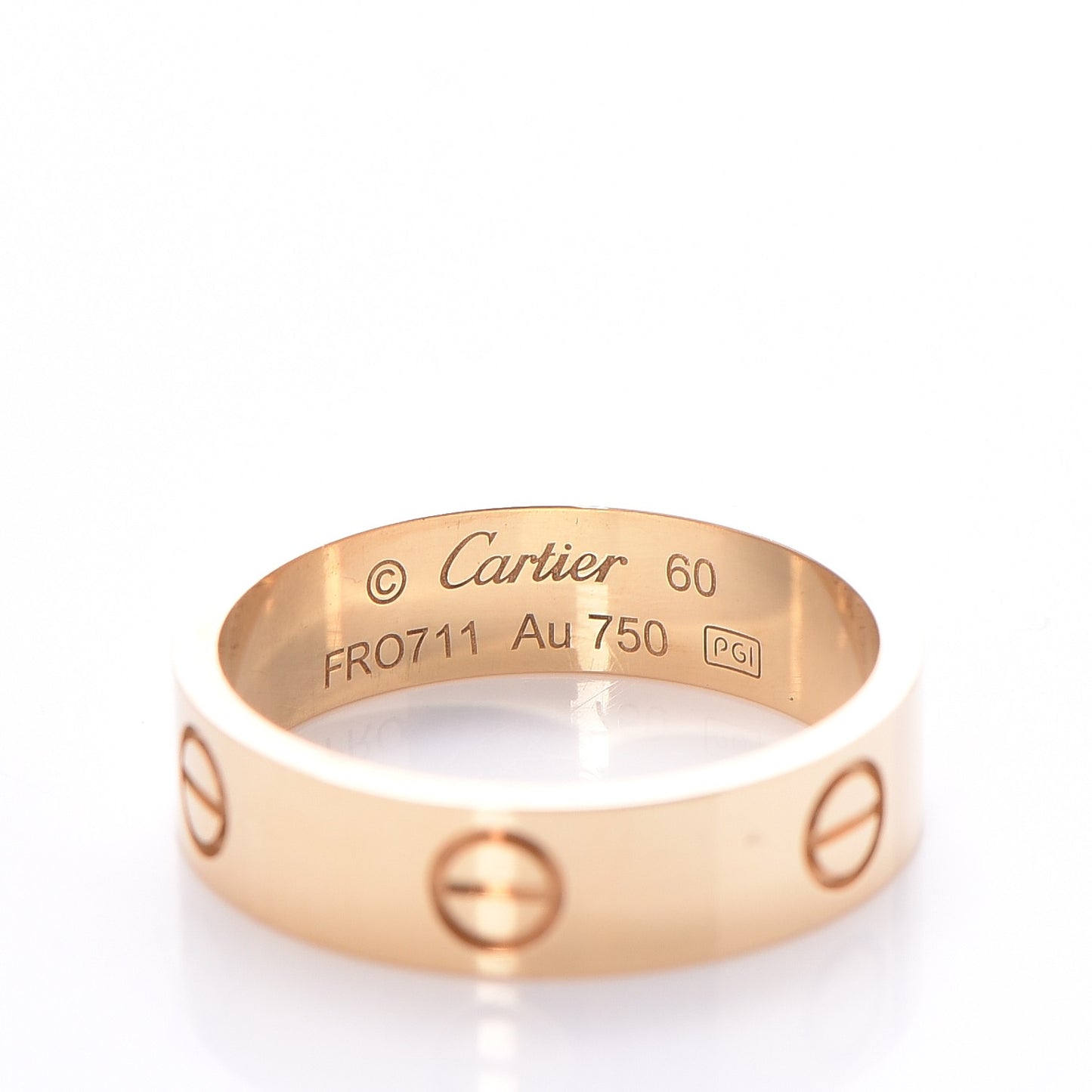 18K Yellow Gold 5.5mm LOVE Ring 60 9.25