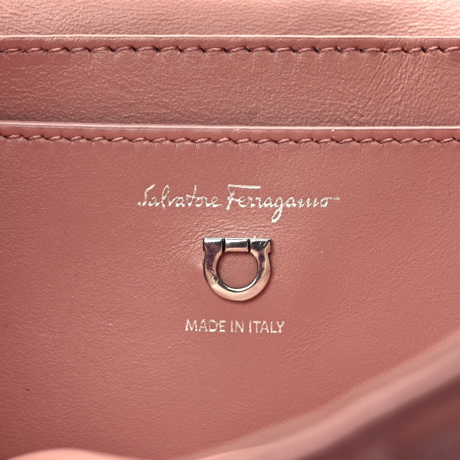 Salvatore Ferragamo Calfskin Quilted Gancini Backpack Antique Rose 5 of 10
