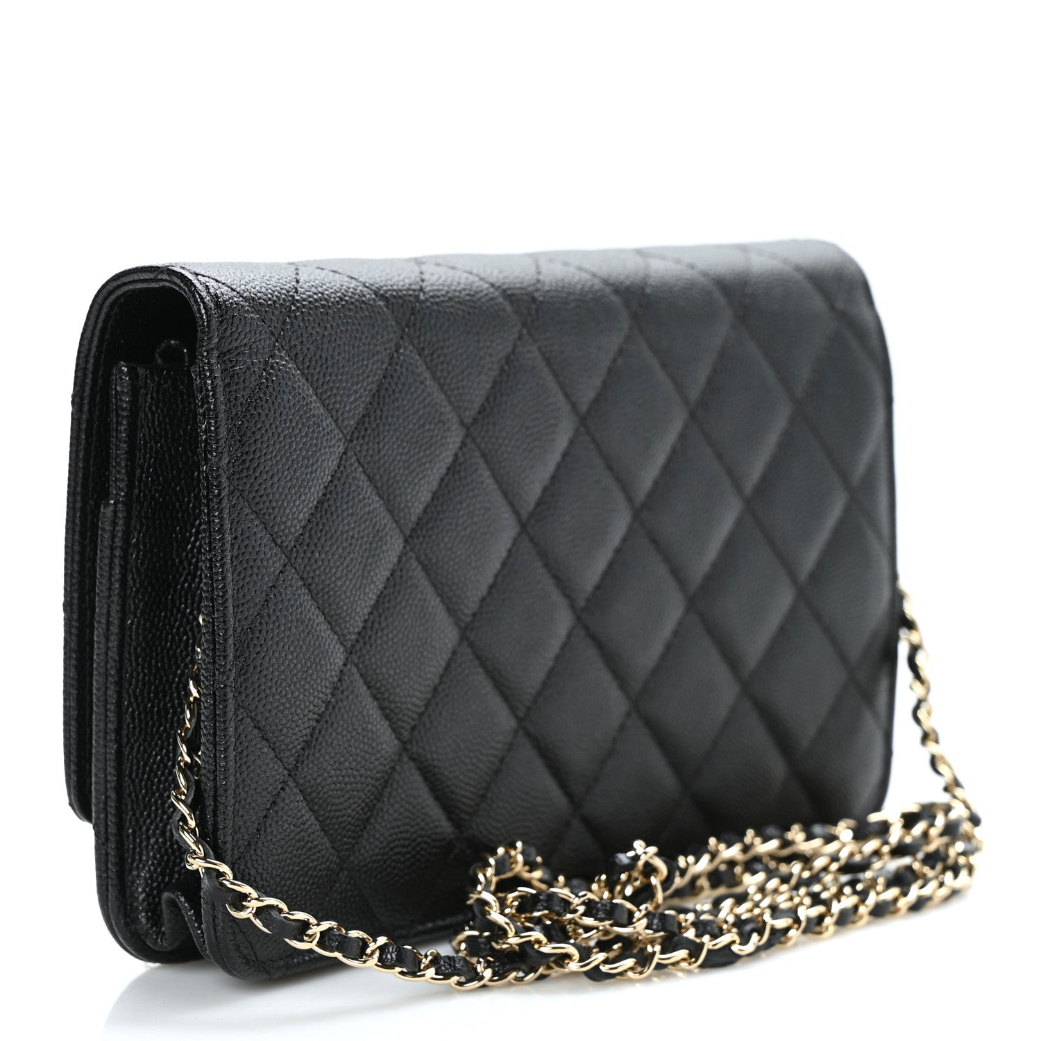Chanel Caviar Quilted Golden Class Wallet On Chain WOC Black 3 of 10
