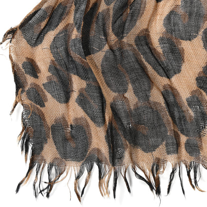 Louis Vuitton Cashmere Silk Leopard Etole Stole Marron 5 of 5