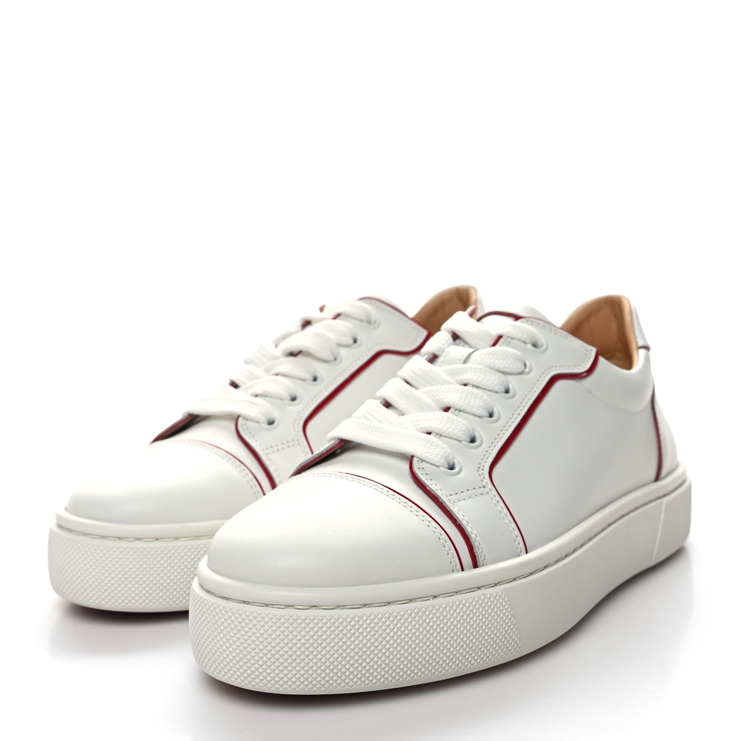 Calfskin Patent Vieirissima Flat Sneakers 38 White Multicolor