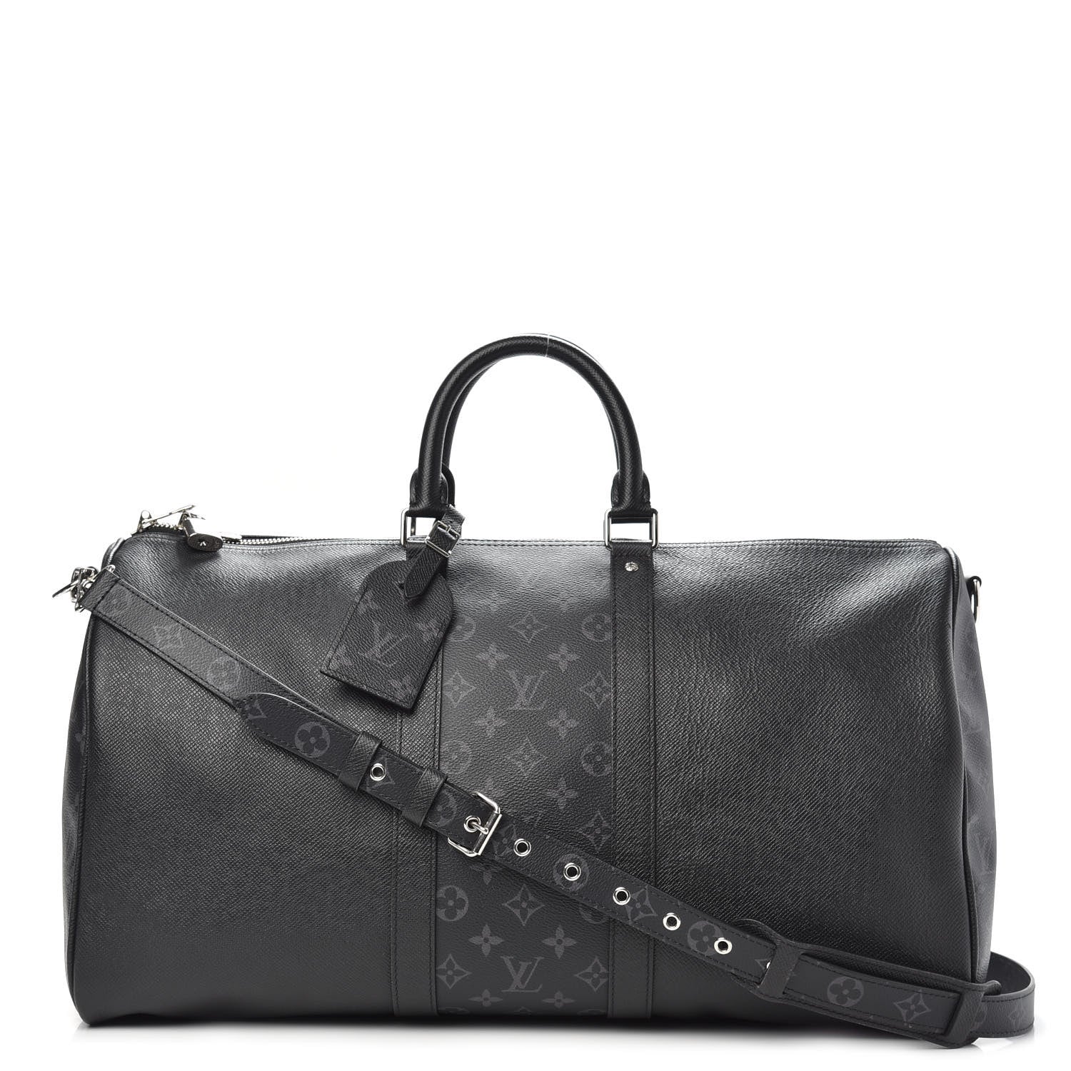 Louis Vuitton Taiga Monogram Eclipse Keepall Bandouliere 50 Black 1 of 9