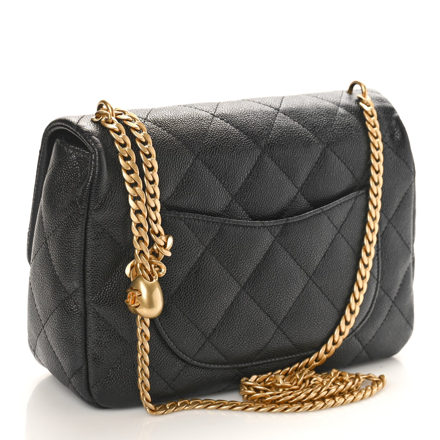 Chanel Caviar Quilted Sweetheart Flap Black 3 of 10