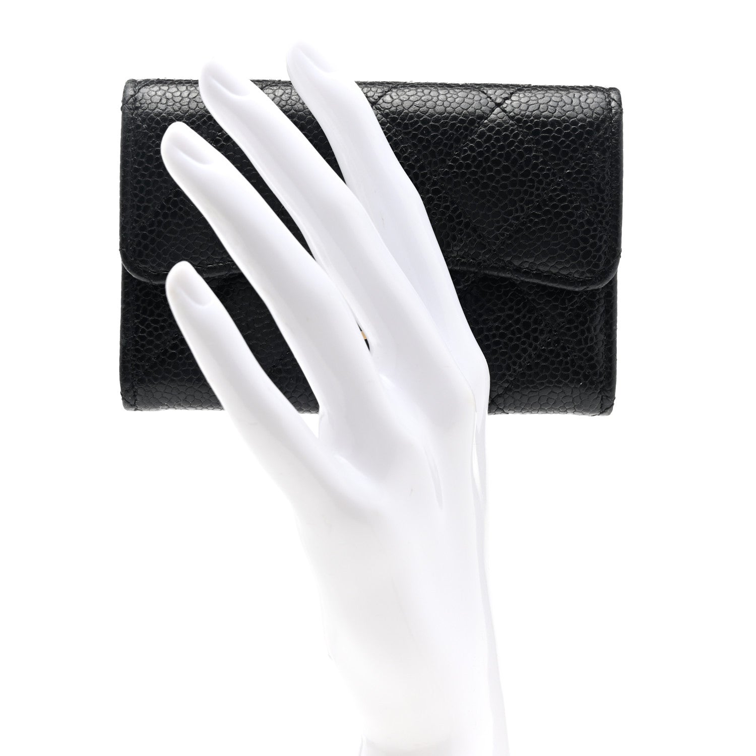 Chanel Caviar Quilted Flap Card Holder Black 2 of 9