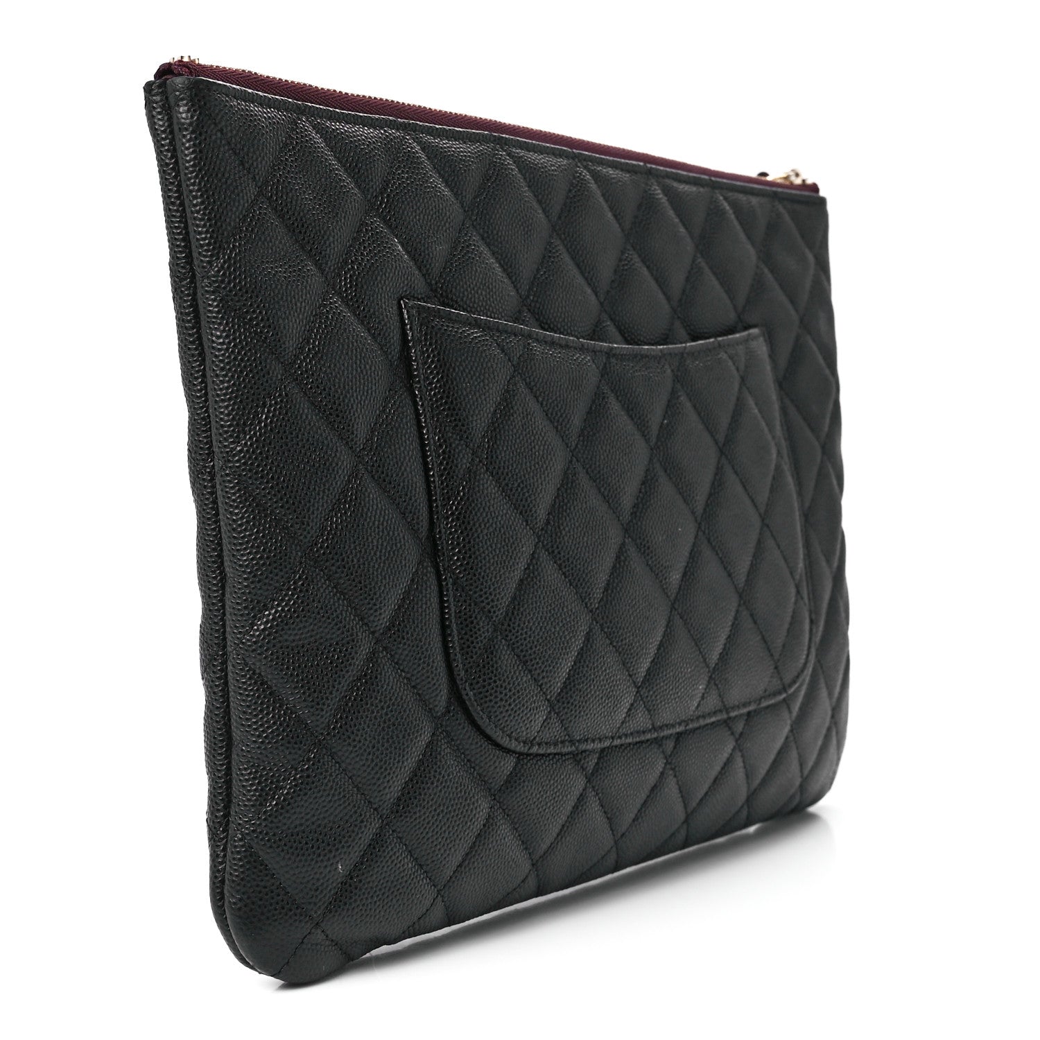 Chanel Caviar Quilted Medium Cosmetic Case Black 3 of 11