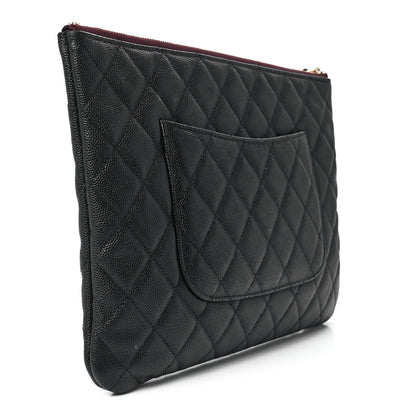 Chanel Caviar Quilted Medium Cosmetic Case Black 3 of 11