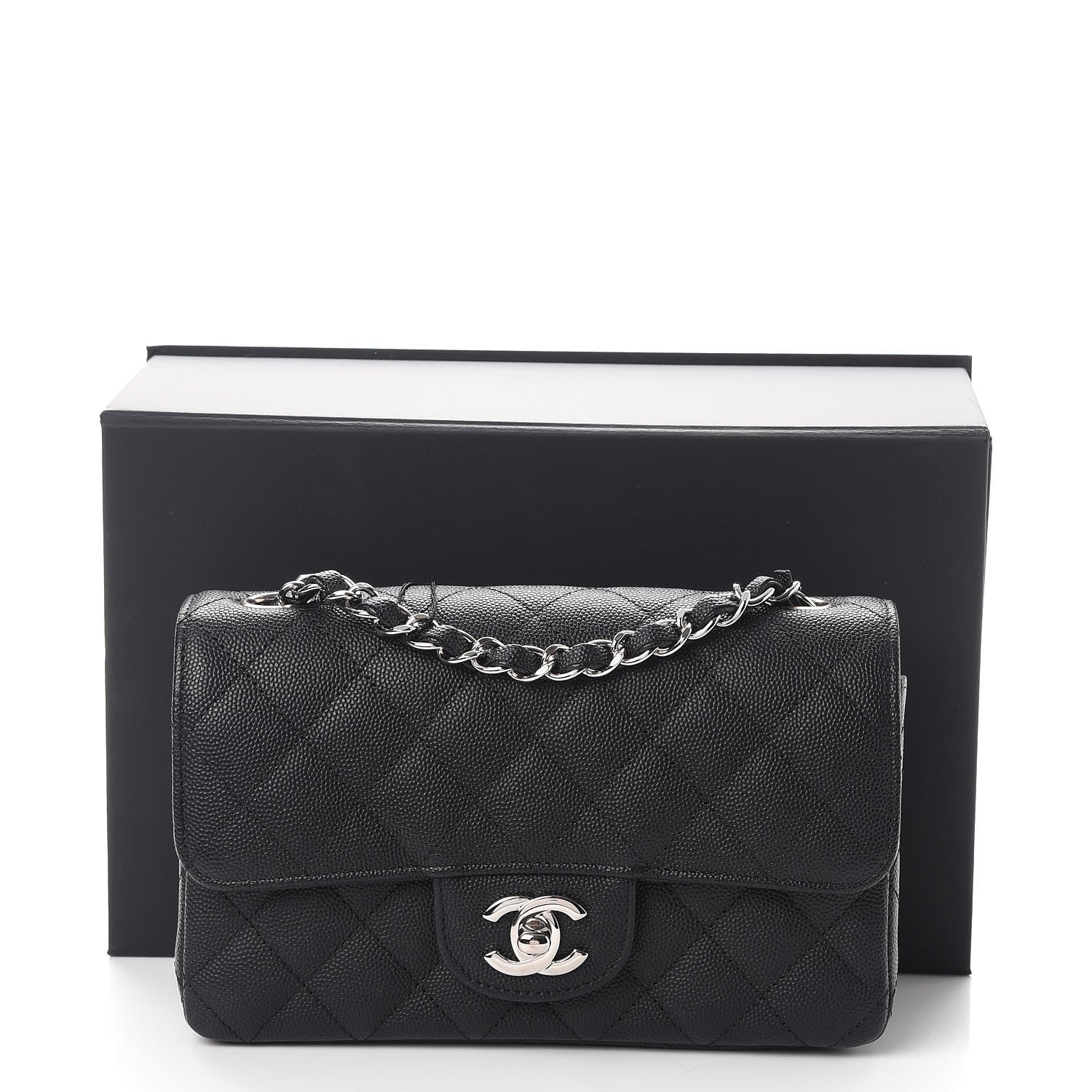 Chanel Caviar Quilted Mini Rectangular Flap Black 8 of 8