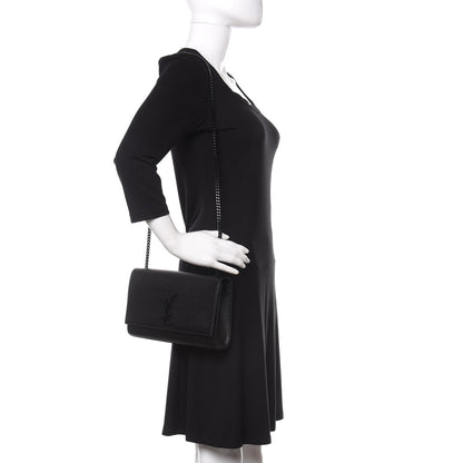 Saint Laurent Grain De Poudre Medium Classic Monogram Kate Satchel Black 2 of 10