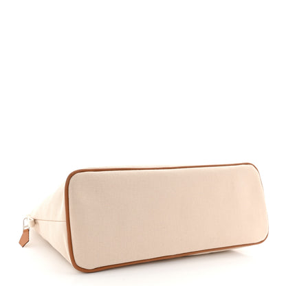 Hermes Cotton Canvas Mini Bolide Travel Cosmetic Pouch Natural 4 of 10